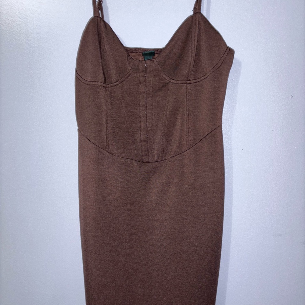 Brown Sleeveless Dress